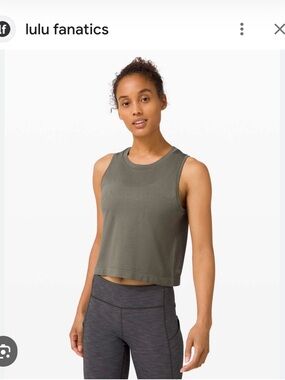 Lululemon Swiftly Breathe Crop Tank- San Francisco - Size 10